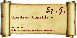 Szentner Gusztáv névjegykártya