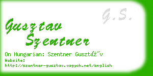 gusztav szentner business card